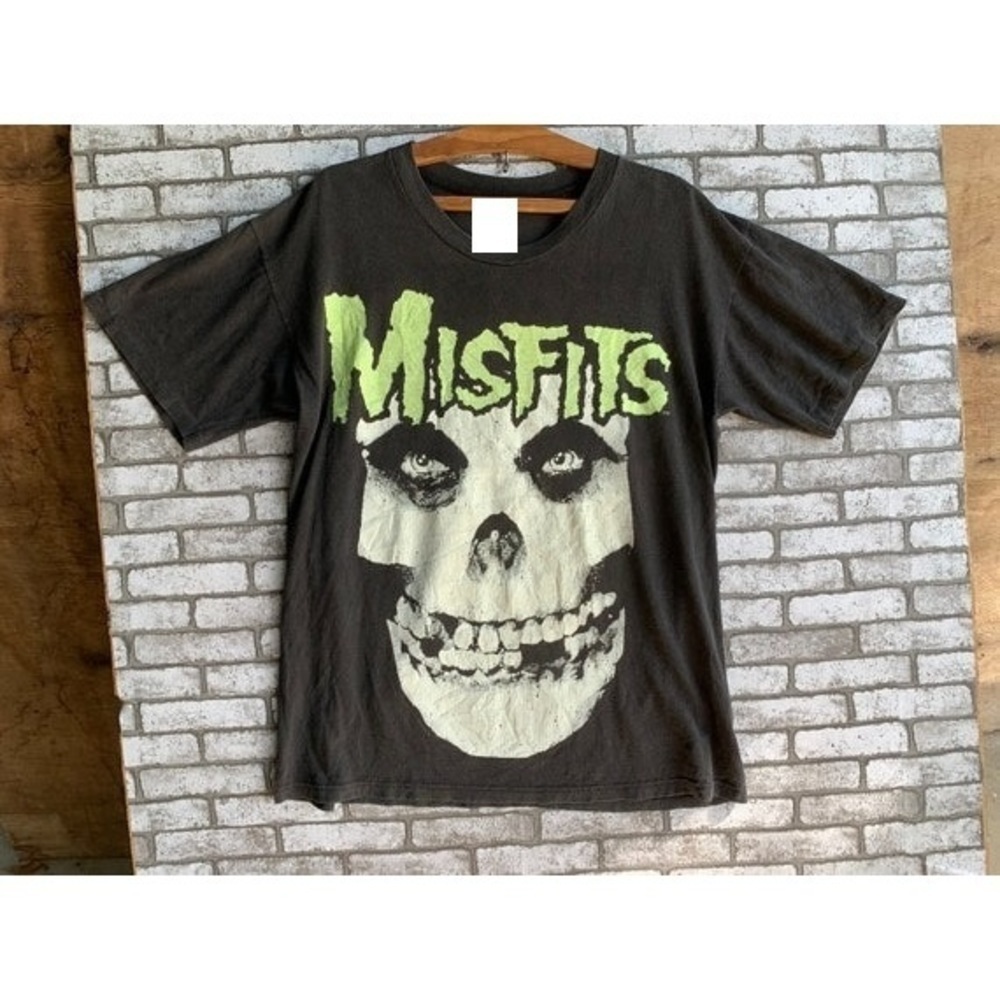 Misfits Jurek Skull Glow In The Dark Big Face American Horror Punk Band Tshirt